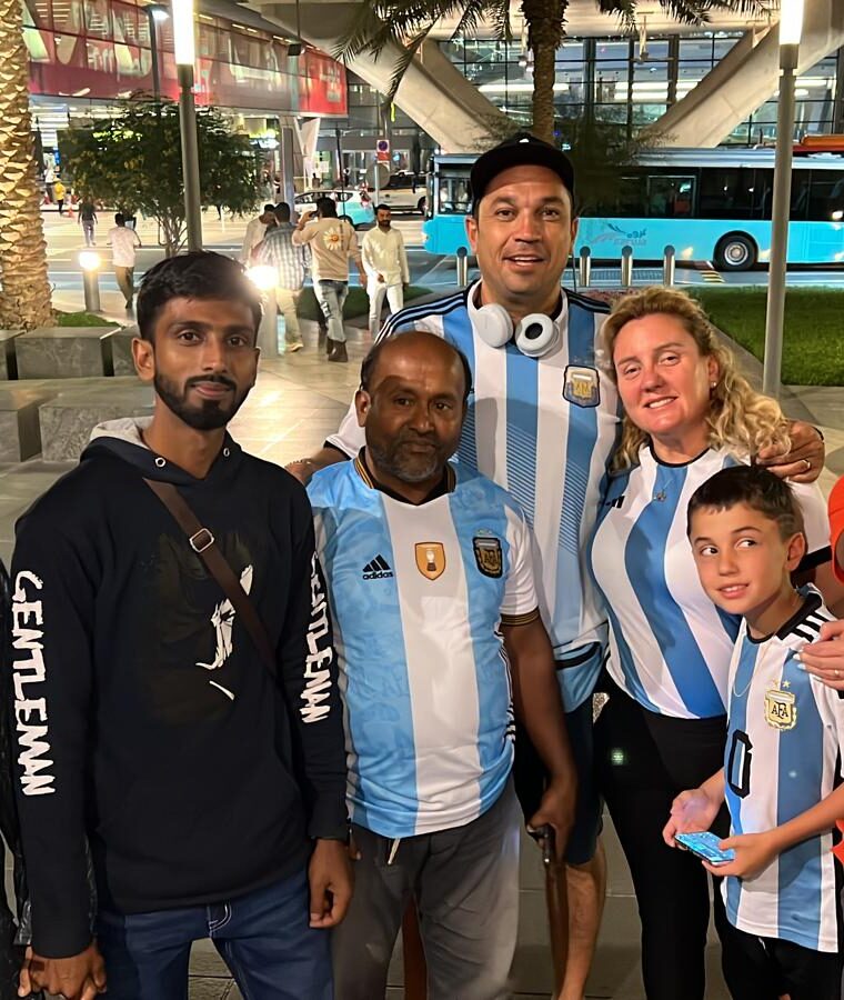Hinchas argentinos Qatar 2022