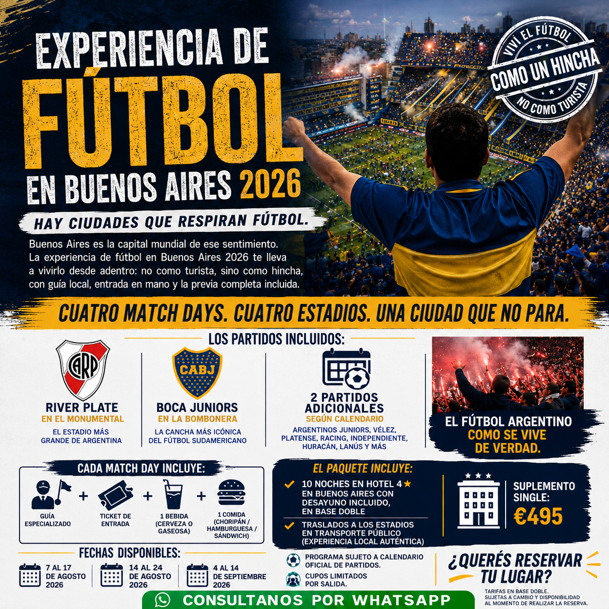 Experiencia de futbol en buenos aires