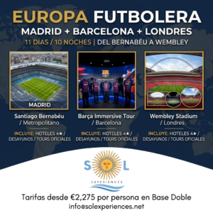 Europa Futbolera: Tour de Estadios Míticos (Madrid, Barcelona y Londres)