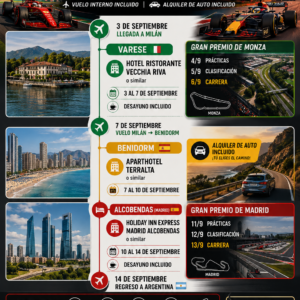 Dos Grandes Premios. Dos países. Una experiencia diseñada para verdaderos fanáticos de la Fórmula 1. Gran Premio de Monza (Italia) Gran Premio de Madrid (España)
